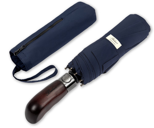 Dark navy real wood - real, handle