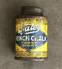 Bates French Chalk Finest Quality Tyres Petrol Oil Advertising Tin