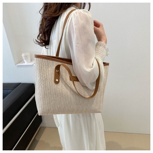 Women woven handbag large - women,