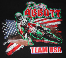 VTG 2010 Destry Abbott Team USA ISDE Endurocross Hard Enduro Kawasaki T-shirt XL