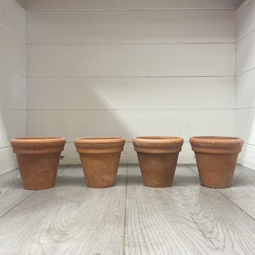 Vintage terracotta pots 12cm - 4,