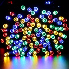 Solar Panel Powered 100-500LED Fairy String Lights Outdoor Garden Christmas Tree