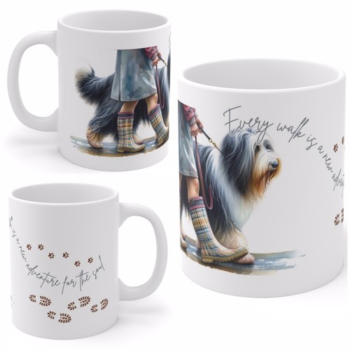 11oz ceramic bearded collie - 11oz,