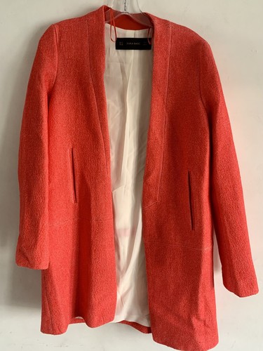 Zara red orange - wool, long