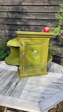 A Fantastic Arts And Crafts Painted Wall Cupboard Cabinet Shelves
