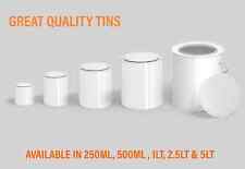 Empty Tin Cans Metal Paint Cans Mixing White With Metal Lever Lid 250ml 500ml 1L