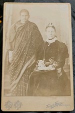 Victorian Photograph, Upper Class Lady And Indian Maid, Terry & Fryer, Worcester