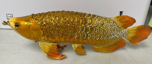 Jewelled koi carp metal fish - jewelled,