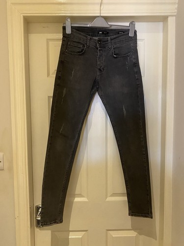 Men zara washed black slim - zara,