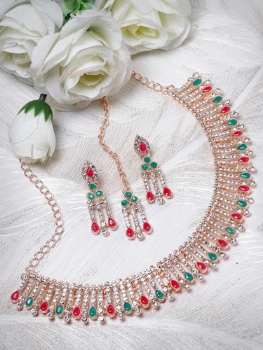 Indian kundan choker necklace - kundan,