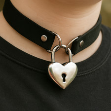 Heart Choker Padlock Pendant