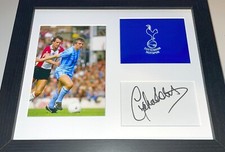 GRAHAM ROBERTS SPURS FOOTBALL LEGEND SIGNED AUTOGRAPHED DISPLAY COA