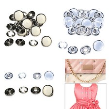 Brass Snap Poppers Pearl White 10/20/50/100pcs for Leather Craft 9.5mm/10mm/12mm