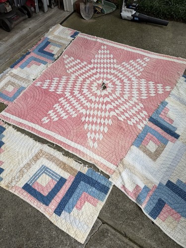Antique patchwork quilt - patchwork,