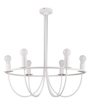 Matt White 6 Lamp Pendant