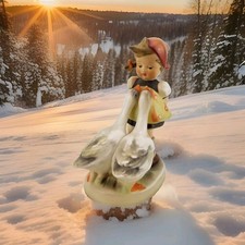 ✅Hummel Goebel GOOSE GIRL Figurine Hum 47/O CRAZING TMK-4 1960-1972? W/NON-ORIG
