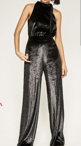 Zara black shiny metallic open - shiny,