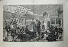 Original Old Antique Print