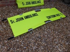 STRETCHER IN A LUMINOUS BAG St John Ambulance Duo-Fold Hi-Profile - Excellent