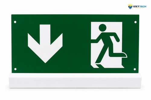 Led emergency exit sign - emergency,