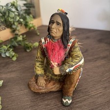 Hand Painted Resin Native
