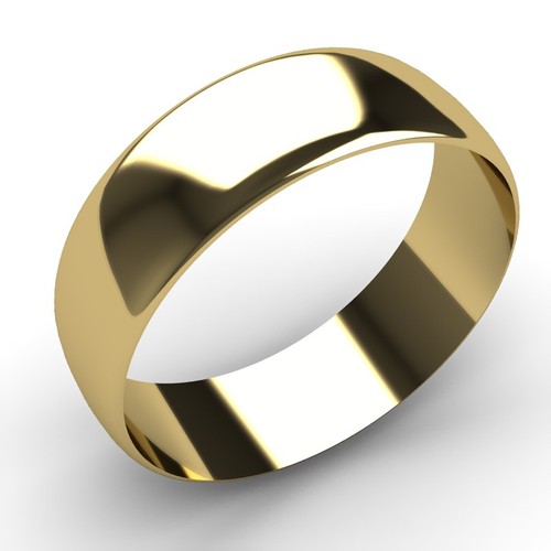 9ct yellow gold shape band - yellow, d