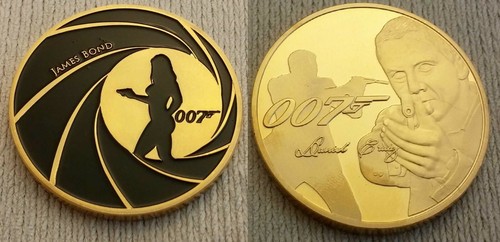 James bond gold coin - james,