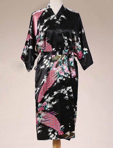 Satin kimono robe - satin,