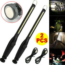 2x Portable COB LED Work Light Car Garage Mechanic USB Rechargeable Torch Lamp