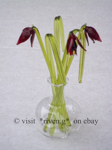 Fuchsia floral glass - fuchsia,