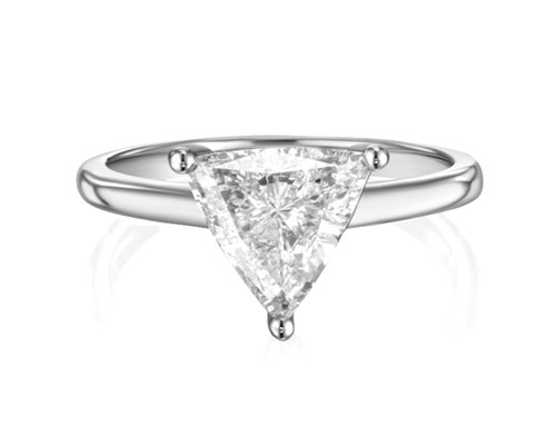 14k white gold engagement ring - white,