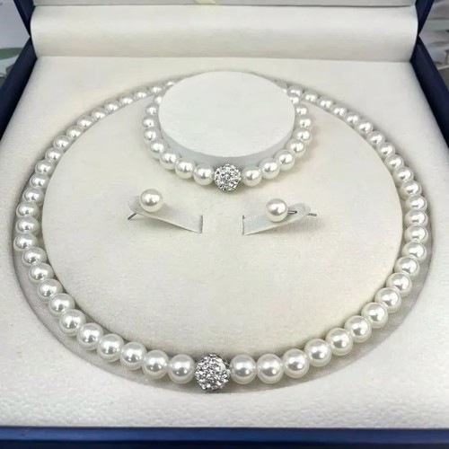 4pc round white - 4pc, pearl