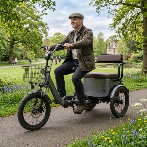 Folding electric tricycle - folding,