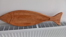 Fish Platter Hand Carved Wood Serving Tray 