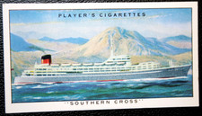 SS  SOUTHERN CROSS     Shaw Savill Line   Vintage 1960  Illustrated Card