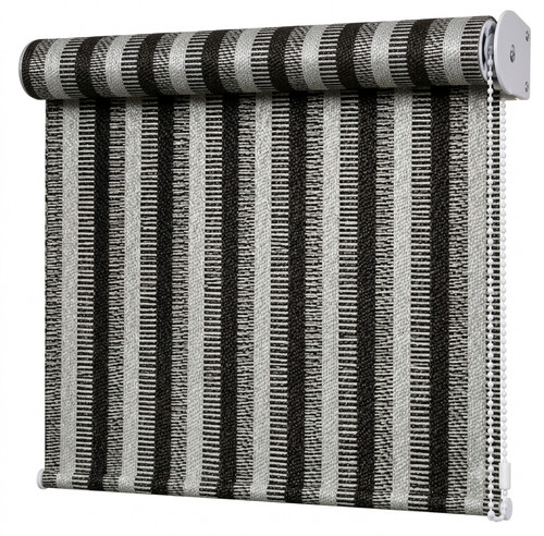 Black white grey striped - white,