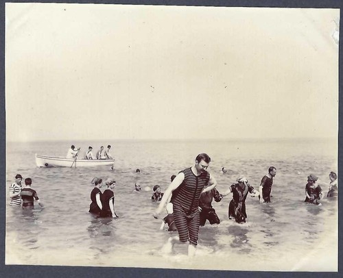 Edwardian bathers seaside - bathers,