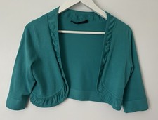 Coast Teal Ruffled Bolero