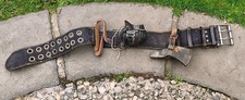Vintage Fireman's hook ladder belt, Axe Pouch, and Belt Set with line and pouch 