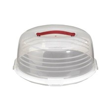 Curver Cake Box Round White Transparent Food Container- Imperfect Broken Clasp
