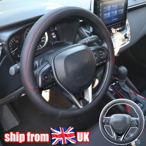 Leather black car steering - leather,