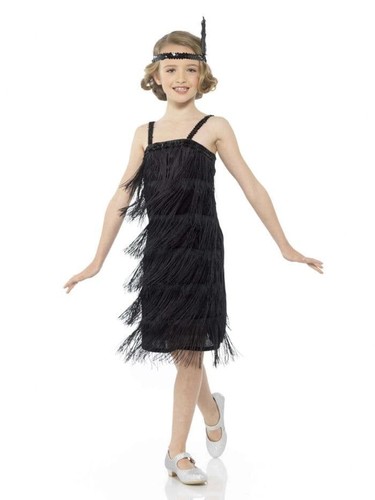 Girls black flapper fancy - girls,