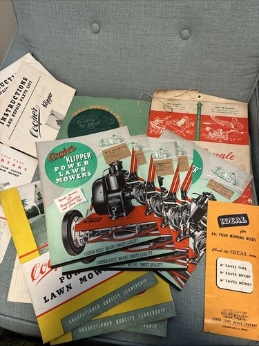 Antique reel mower brochures - antique,