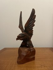 Vintage Made In USSR Soviet Hand Carved Wooden Eagle Treen Figurine