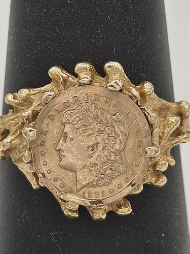 14k solid gold coin ring - solid,