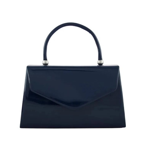 Women patent box clutch bag - box,
