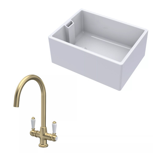 Traditional fireclay kitchen - fireclay,