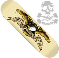 ANTI HERO SKATEBOARDS - Classic Eagle Logo Skateboard Deck - 8.62"  Wide - Cream