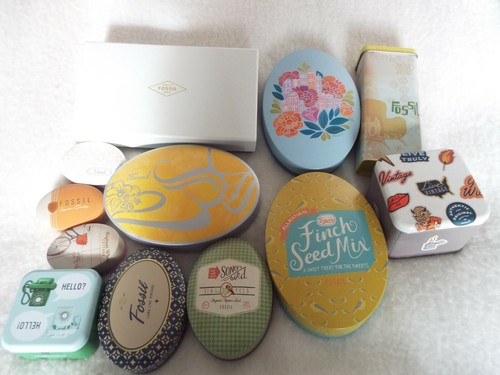 Fossil tins cardboard boxes - fossil,