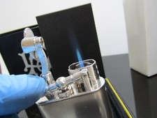 Dunhill Sports Turbo Lighter Palladium Plated Brushed Steel Body - Boxed